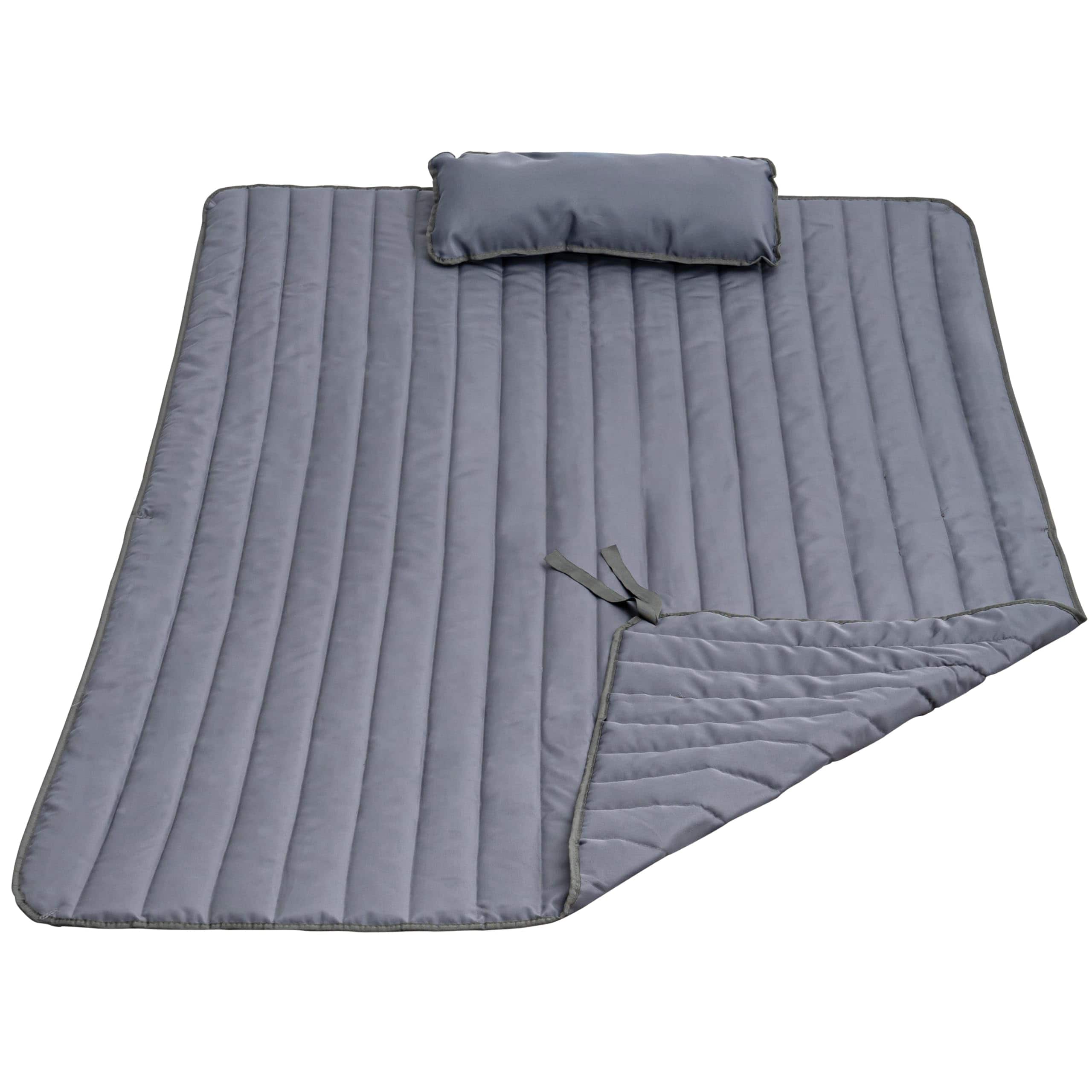 JETRANSPORT - 2 Person Pad With Pillow Double Polyester Quilted 78" X55" Replacement Hammock For Rope Blue Stripes - Gray