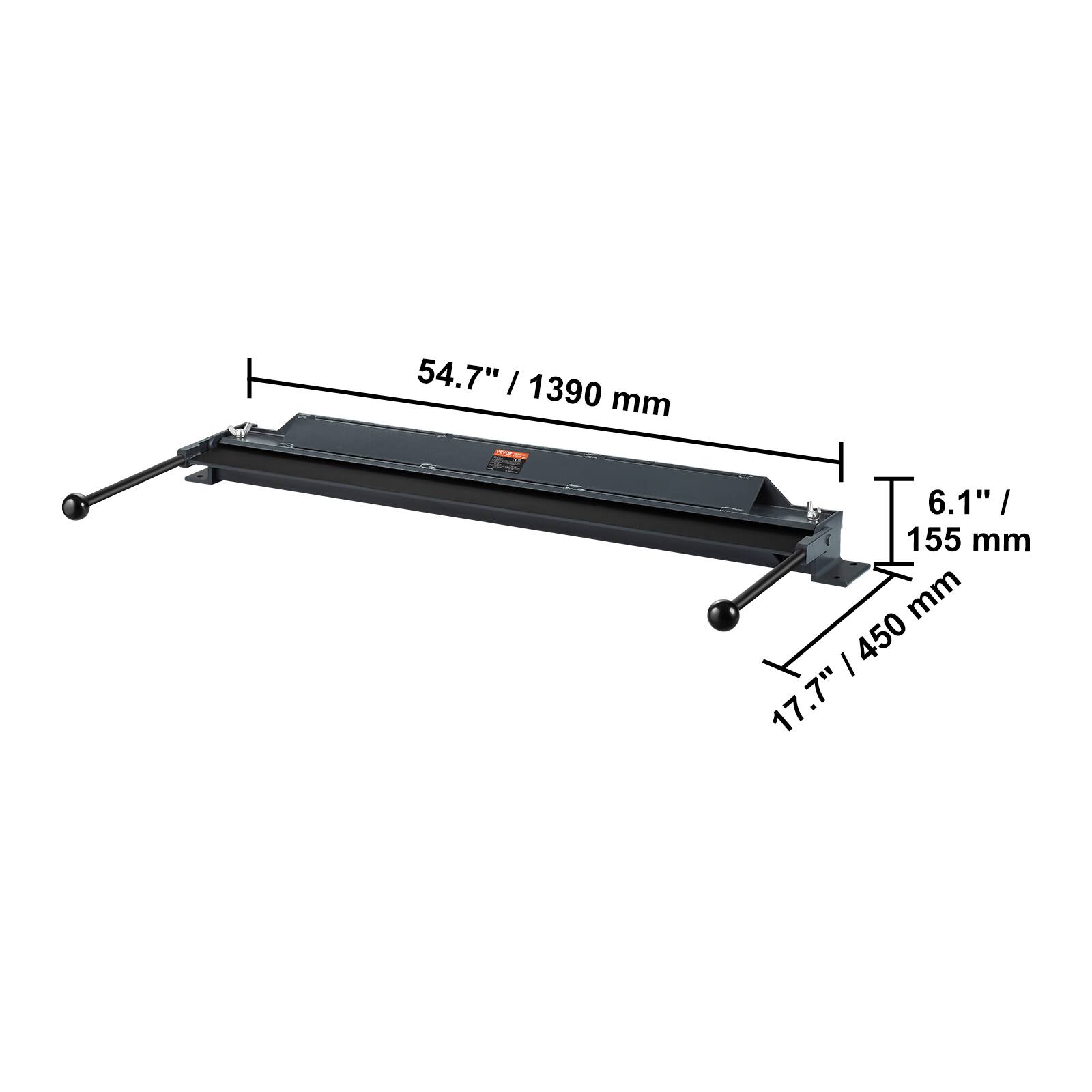 54.7" / 1390 mm  
6.1" / 155 mm  
17.7" / 450 mm