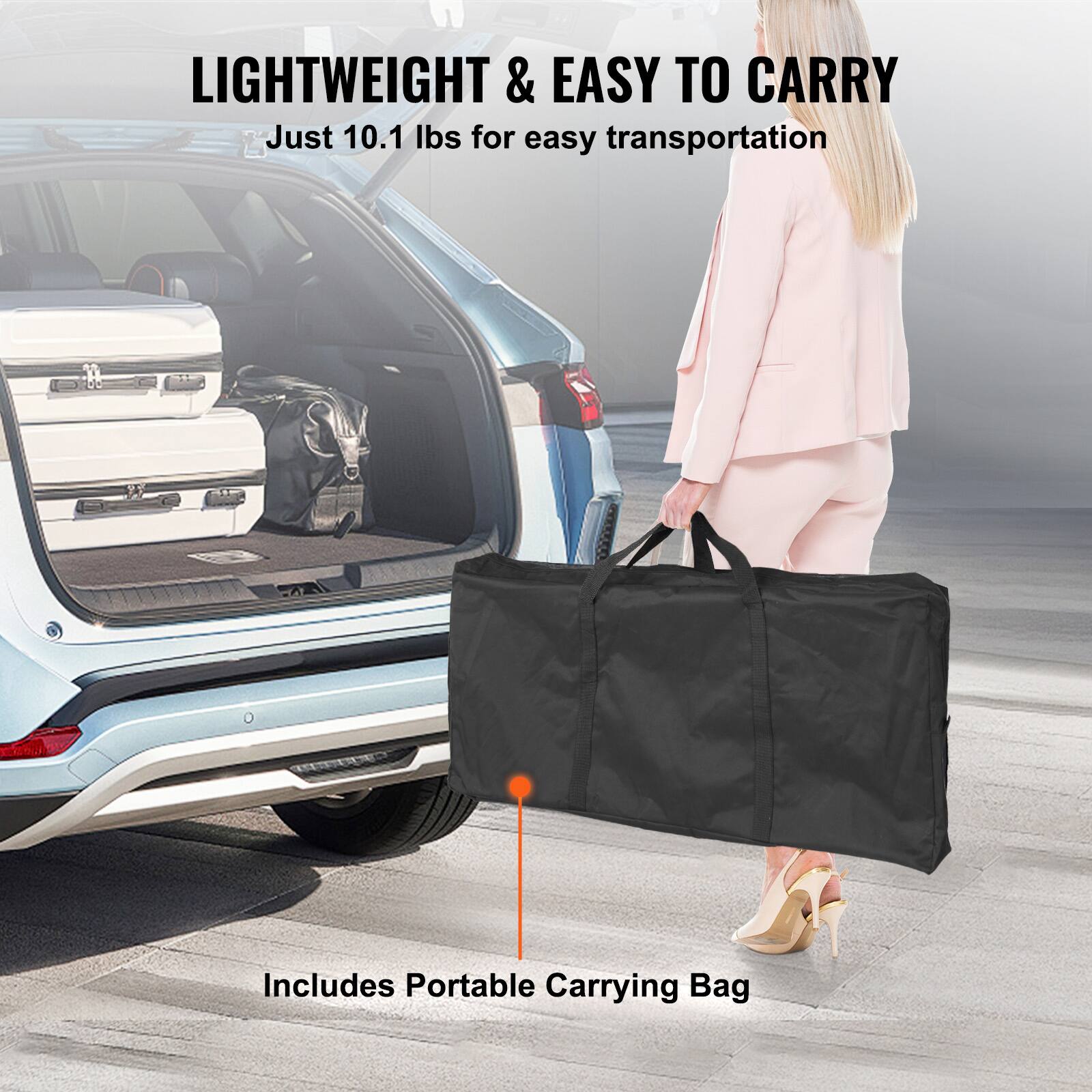 LIGHTWEIGHT & EASY TO CARRY  
Just 10.1 lbs for easy transportation  
Includes Portable Carrying Bag