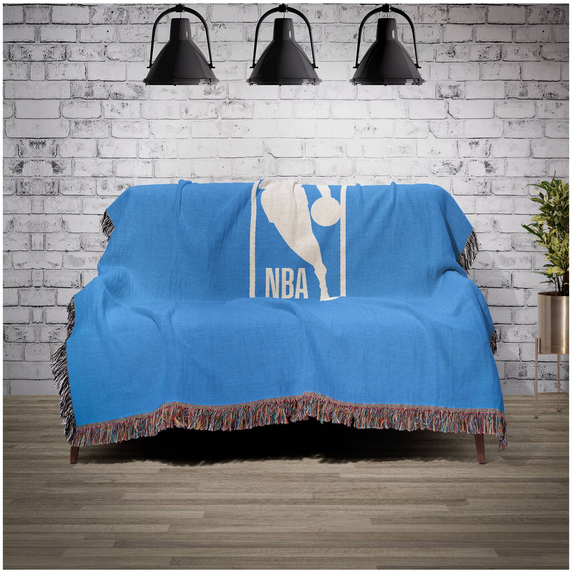 Alt View 1. Chad & Jake - NBA Woven Blanket - Blue.