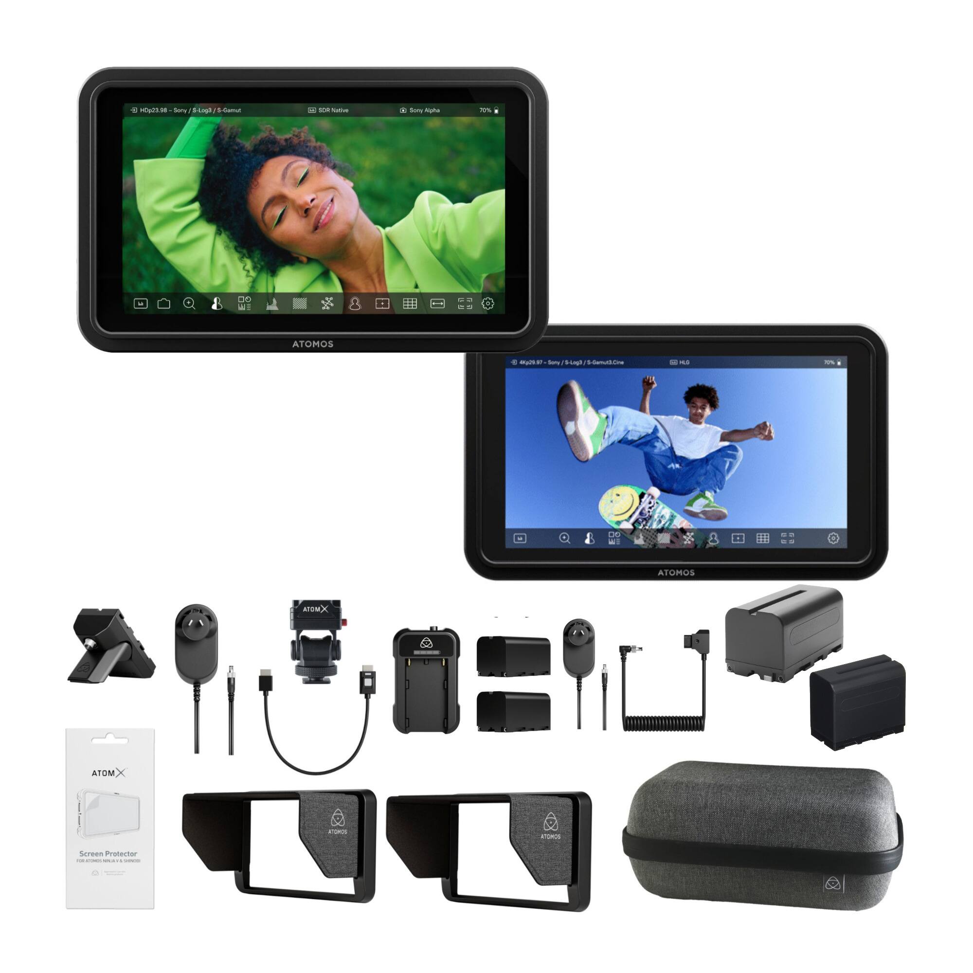 di HCg23.98 Sony S-Log S-Gamut  
SONY Native  
Sony Alpha  
70%  
00 WE  
R  
CO  
ATOMOS  
ats dKg29.97-Sony/S-Log3/5-GemutiCine  
4.5  
CO  
CC  
50 CO  
ATOMOS  
XMOTA  
ATOM  
ATOMOS  
Screen Protection .. MICHORA -