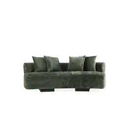 Manhattan Comfort - Verandah Mid-Century Modern 91" Chenille Sofa - Olive Green