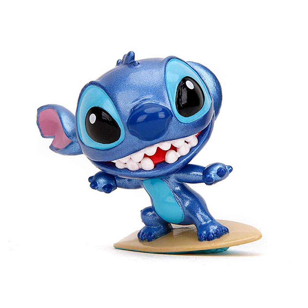 Left. Jada - Set of 4 Diecast Figures "Disney's Stitch" "Metalfigs" Series Diecast Models by Jada - Multicolor.