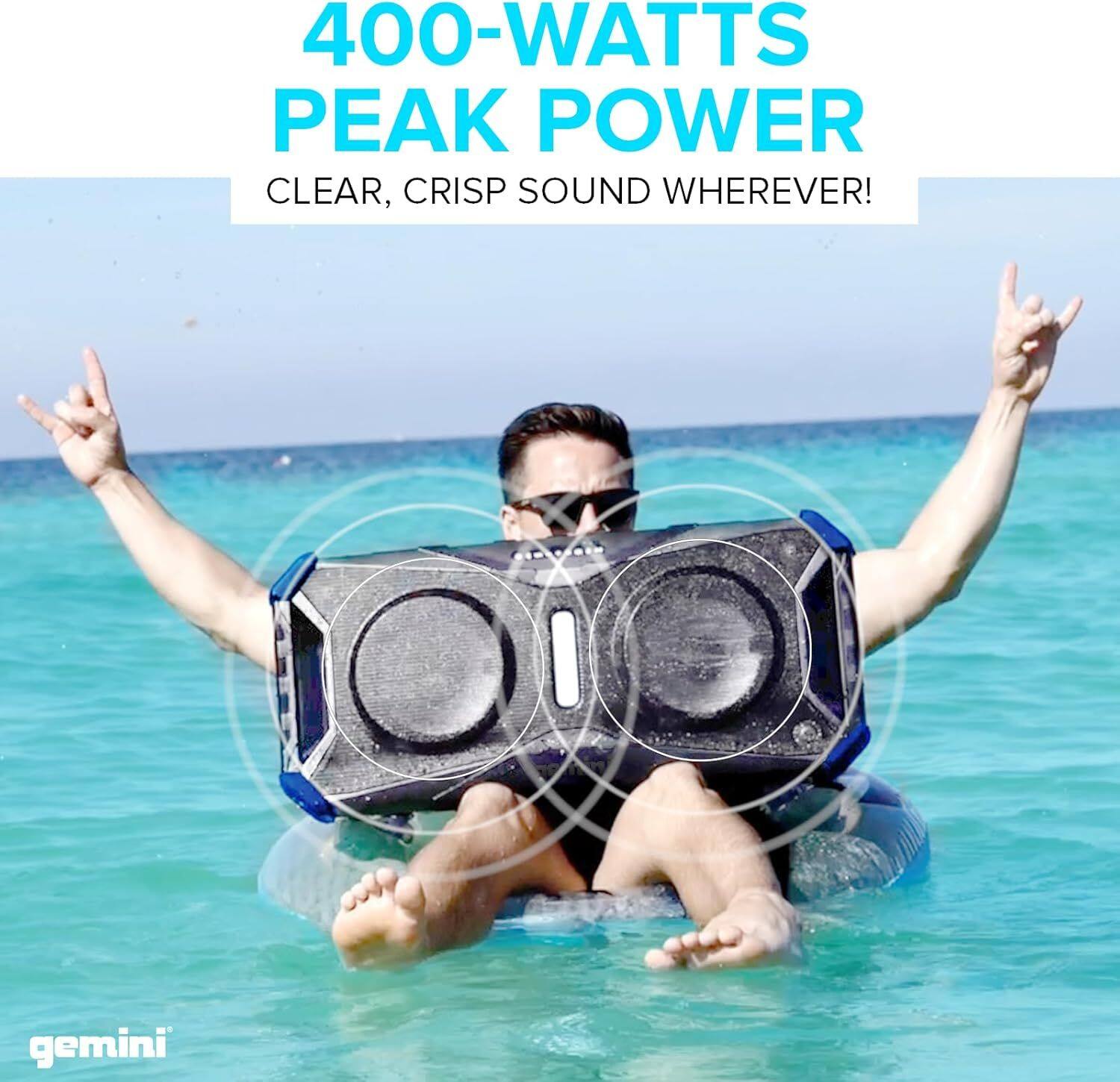 400-WATTS PEAK POWER  
CLEAR, CRISP SOUND WHEREVER!  
gemini