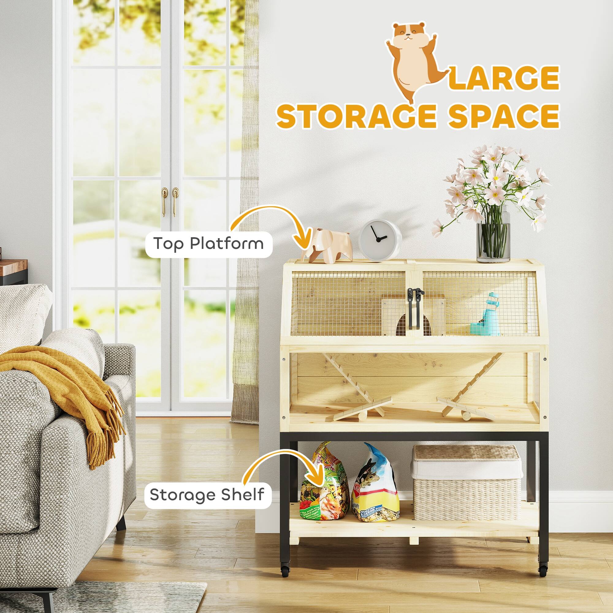 LARGE STORAGE SPACE

Top Platform

Storage Shelf