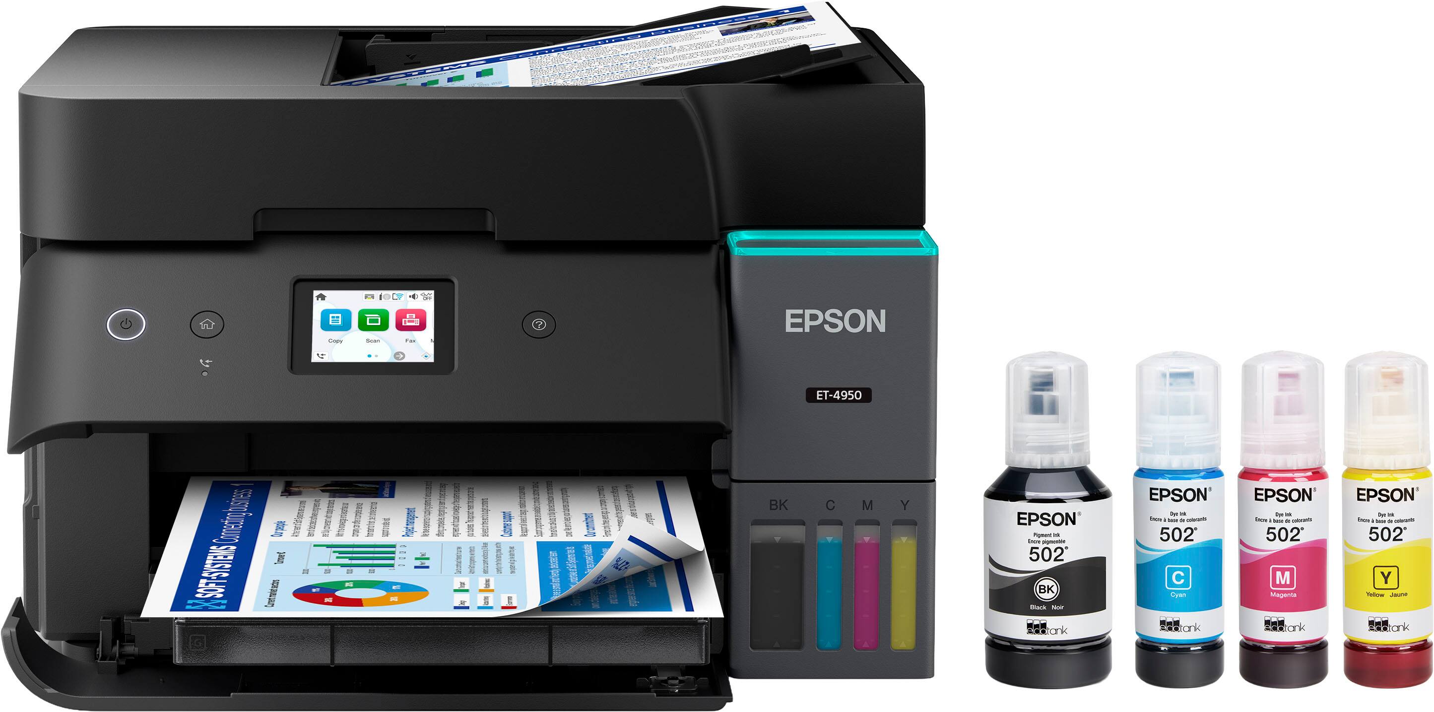 EPSON ET-4950 Comefingose STE E Na mant S SORTSISTENS Ghntots I - - a - Bhint . - AZ elone 1 M nothing_to_tnscribe H SHS nhng_tn prrasa m uniauute sunraA Condifen Prne mmialder S BK C M Y EPSON - .. Lr - 502 BK BAcA - addtank EPSON iqe - E . - - c 502 C Coon ank EPSON i - a - - - 502 M Magenta EPSON Tvn - - - - - 502 Y -eow Jaun ank