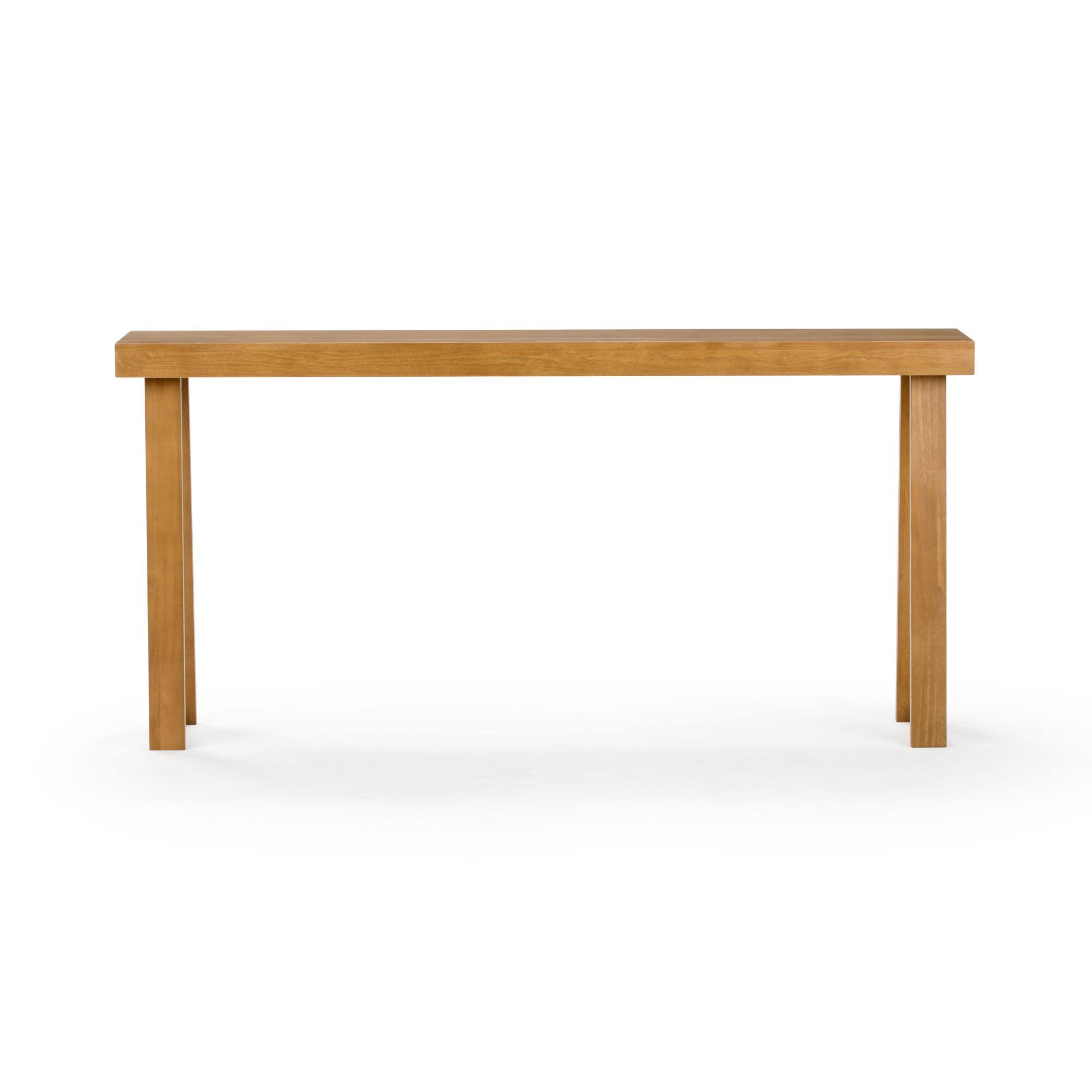 Alt View 4. Plank+Beam - Classic Console Table (66in / 1680mm), Pecan - Pecan.
