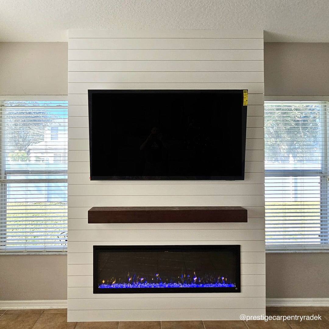Alt View 6. Touchstone Home Products - Fireplace Mantel Shelf , 60" x 8" x 4.75", Solid Pine Wood Mantel for Over Fireplace - Espresso Finish.