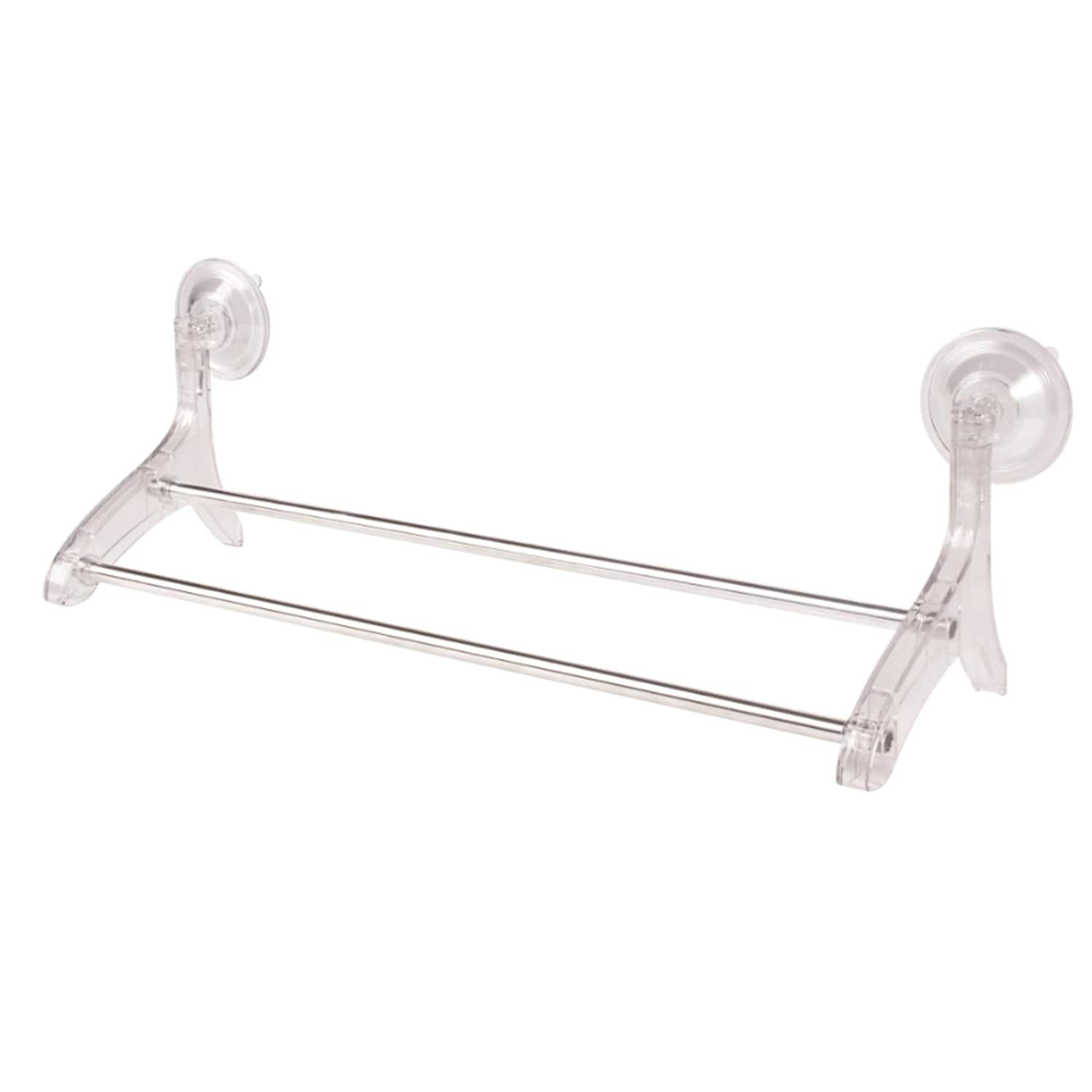 Better Houseware - Suction-Cup Double Towel Bar - Clear