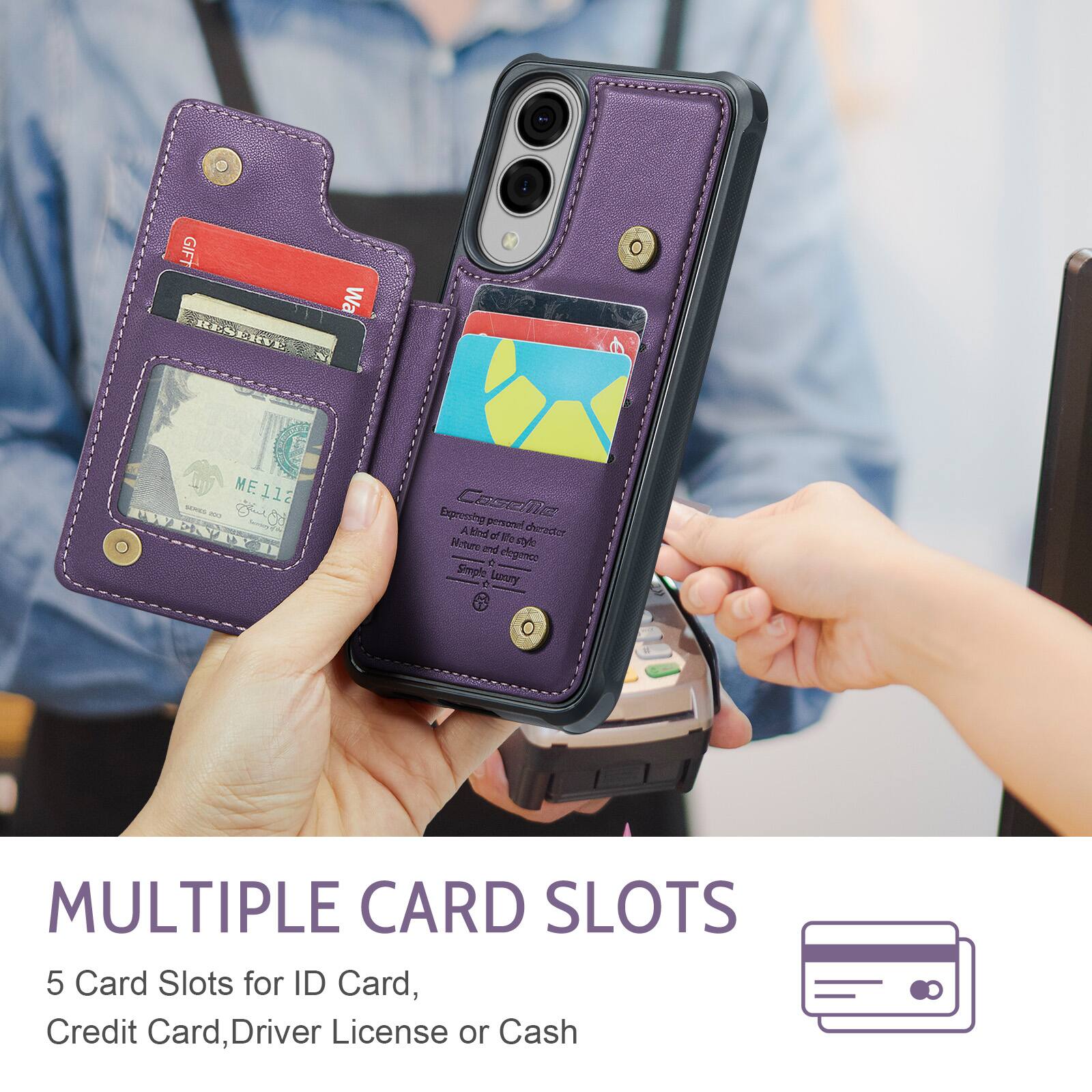 GIFT Wa ME112 SENSS - Expressing Personal Style A perrorel cheradler Atd of Mature and Mestyle  elegantco Shople Lowy C MULTIPLE CARD SLOTS 5 Card Slots for ID Card, Credit Card, Driver License or Cash