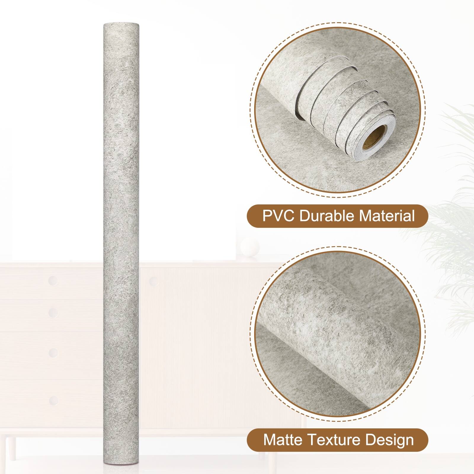 PVC Durable Material  
Matte Texture Design