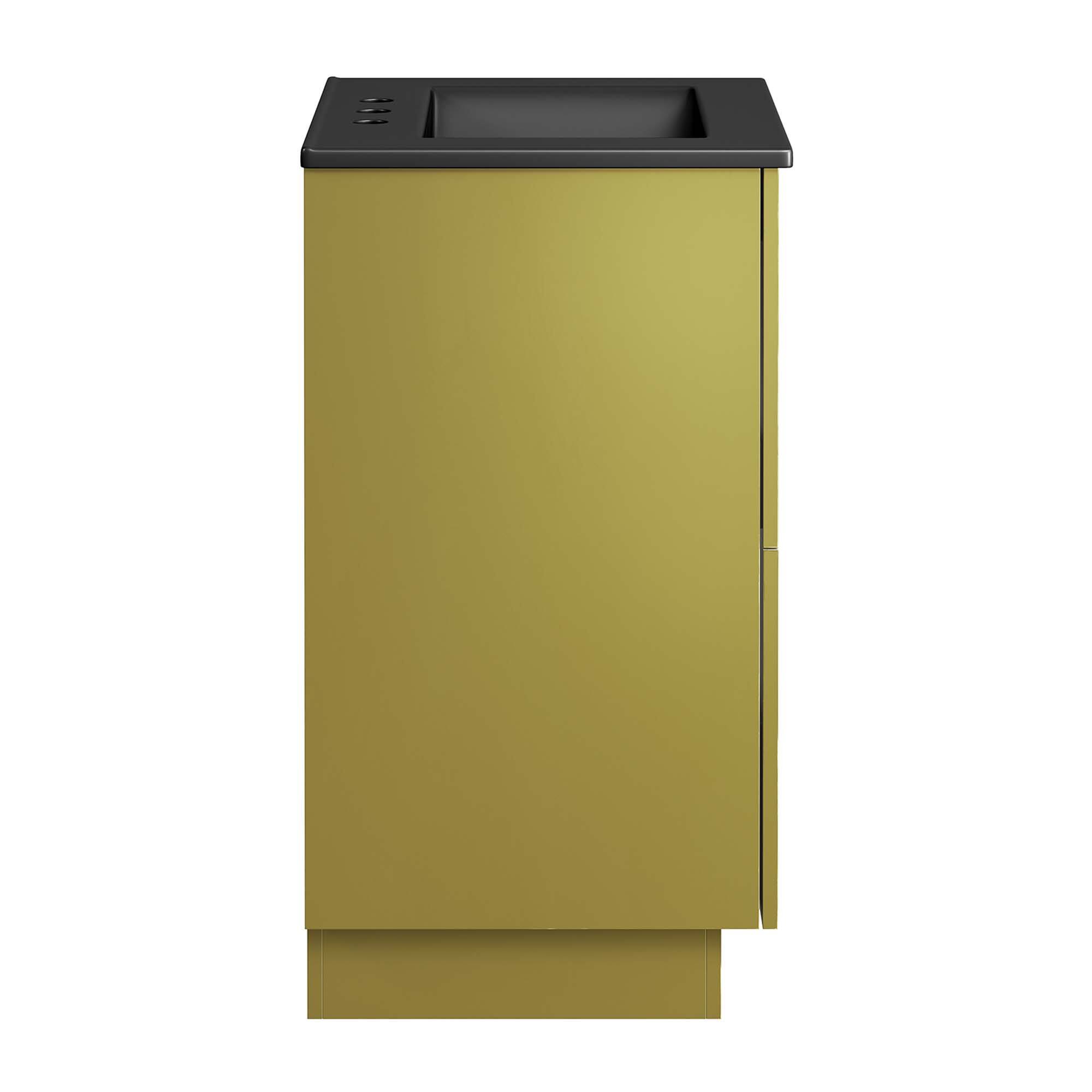 Alt View 2. Modway - Quantum Bathroom Vanity Basin Included by Modway - Black Gold.
