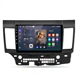 Junsun - 10" Android 15 2+64GB carplay Car Stereo Radio For Mitsubishi Lancer 2008-2012 GPS Navi WIFI SWC FM BT RDS - Black