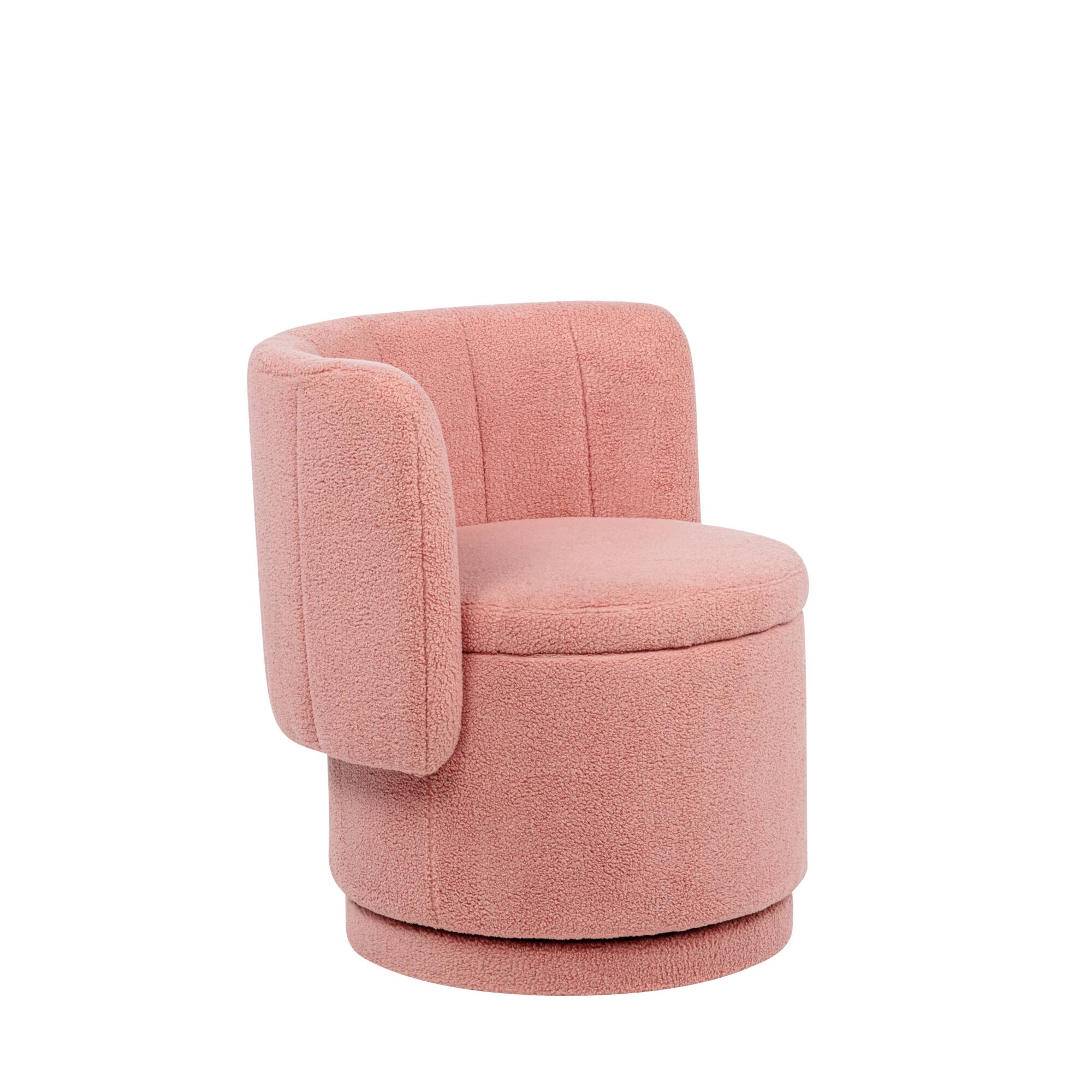 Alt View 7. GOODSILO - Modern Swivel Sofa Chair with Hidden Storage Compartment for Living Room and Bedroom - Pink.