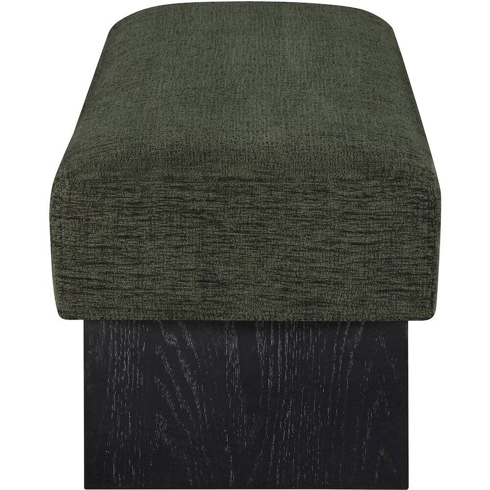 Alt View 3. Meridian Furniture - Alora Green Fabric Bench - Green.