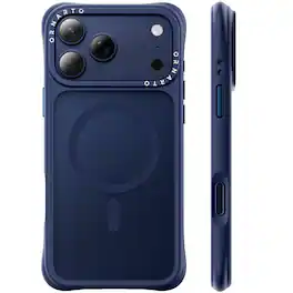 Ornarto - for iPhone 17 Pro Max Case 6.9", Slim Shockproof Translucent Matte Phone Case with MagSafe - Dark Blue