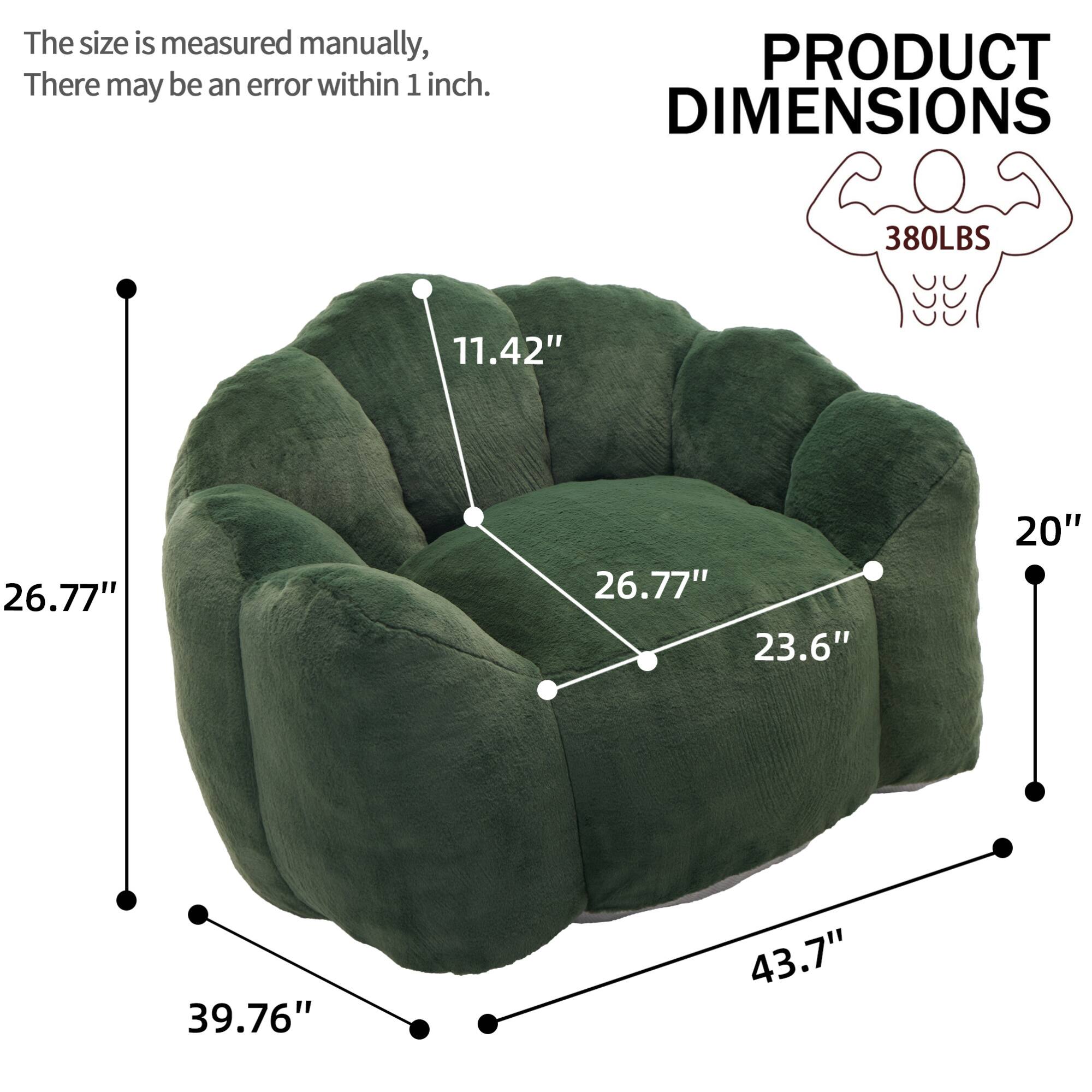 The size is measured manually, there may be an error within 1 inch.

PRODUCT DIMENSIONS

380LBS

11.42" 26.77" 26.77" 23.6" 20" 39.76" 43.7"