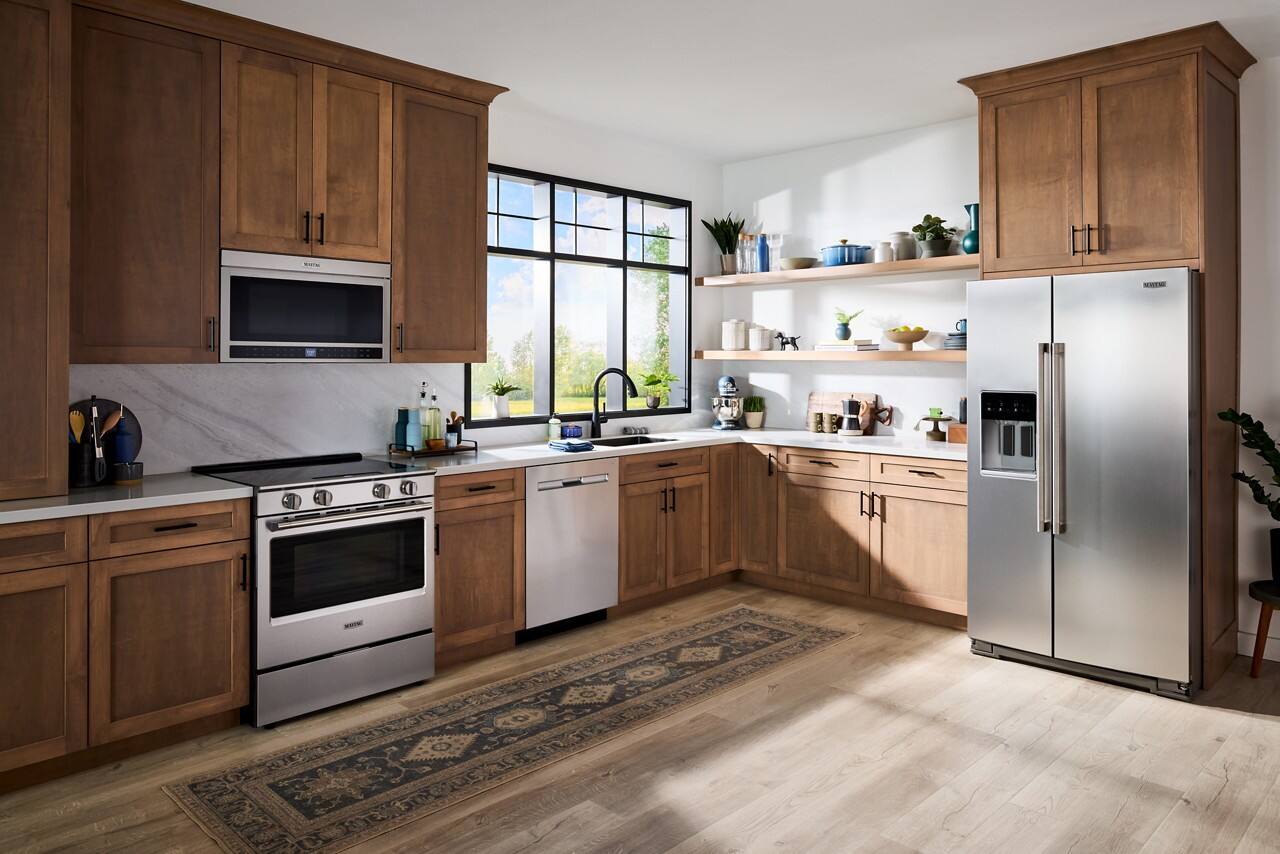 Alt View 12. Maytag - 5.3 Cu. Ft Slide-In Electric Range with Grill Mode and No Preheat Air Fry - Fingerprint Resistant Stainless Steel.