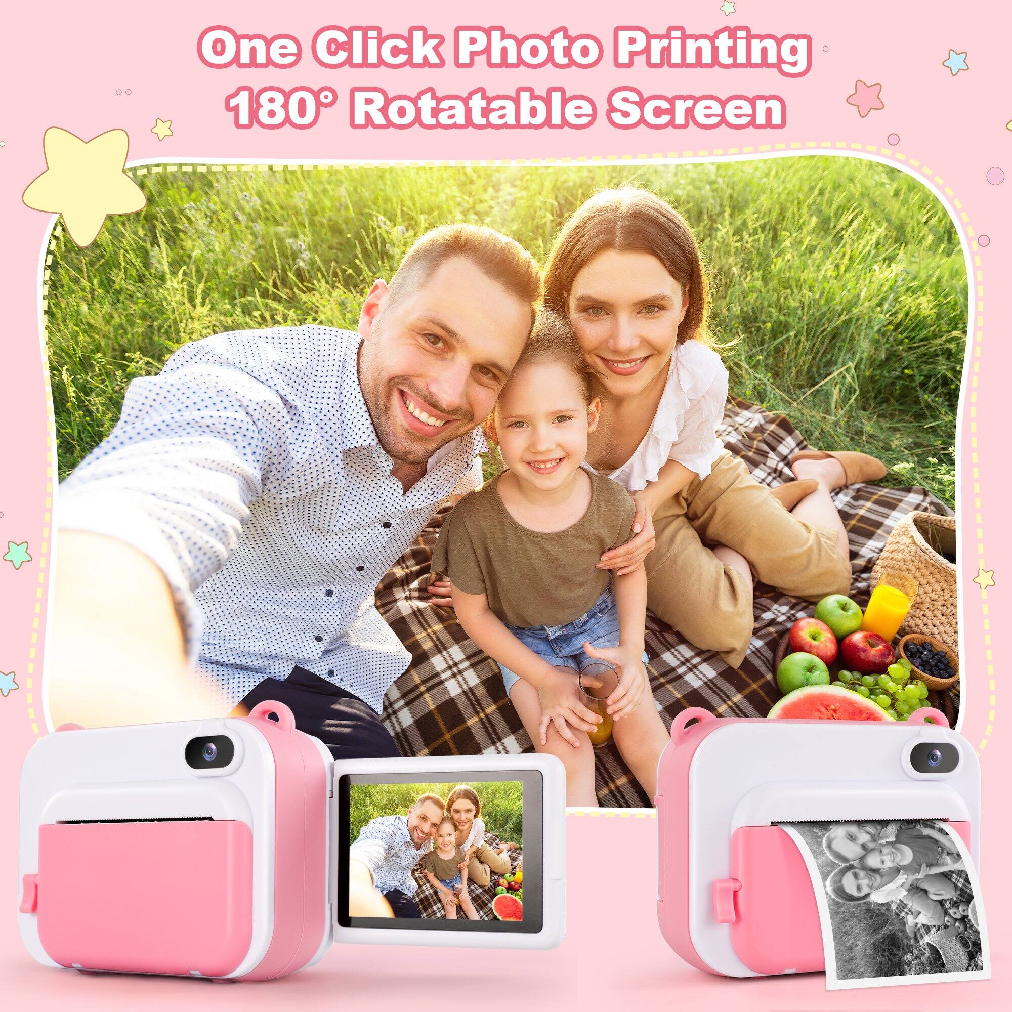One Click Photo Printing  
180° Rotatable Screen