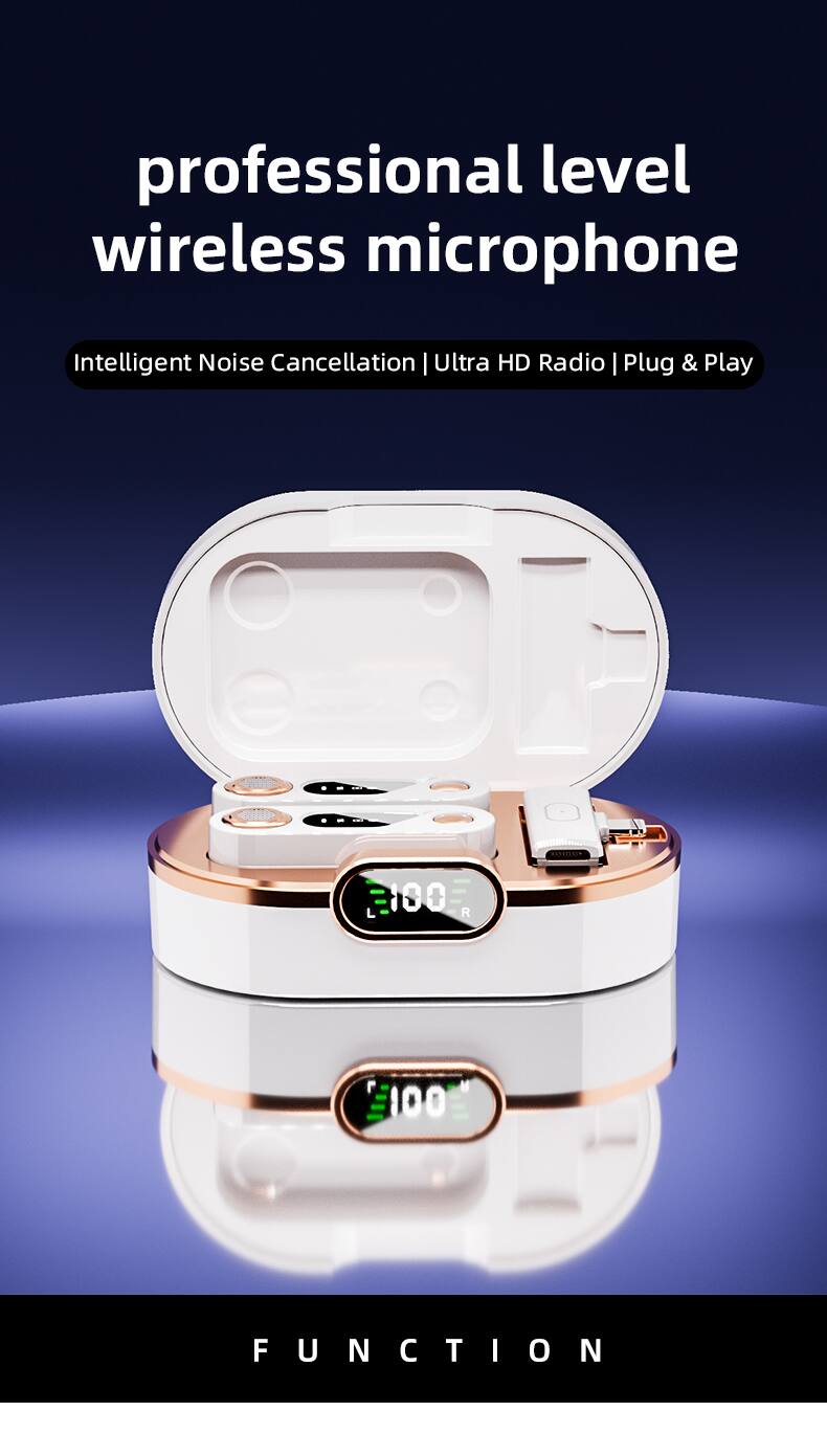 professional level wireless microphone  
Intelligent Noise Cancellation | Ultra HD Radio | Plug & Play  
FUNCTION