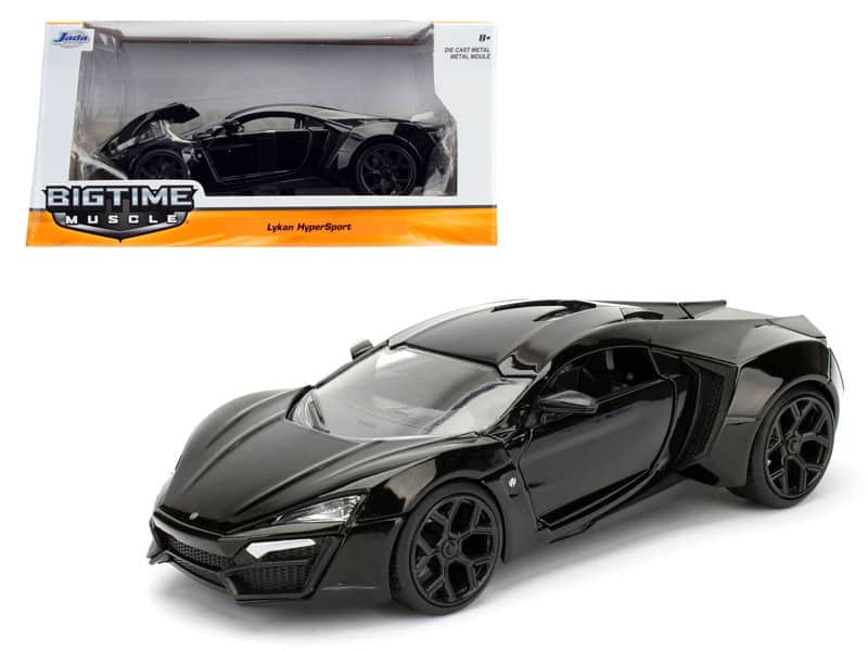 Lykan Hypersport Glossy 1/24 Diecast Model Cars by Jada - Black