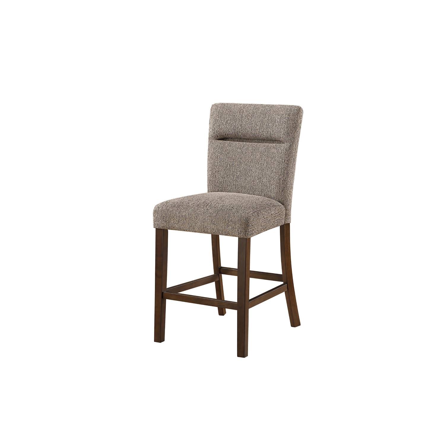 Angle. Global Furniture USA - D4355 Brown Bar Stool - Dark Brown.