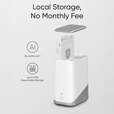 eufy S380 HomeBase 3 Indoor Wired Base Station with 16GB of eufy S380 HomeBase 3 Indoor Wired Base Station with 16GB of