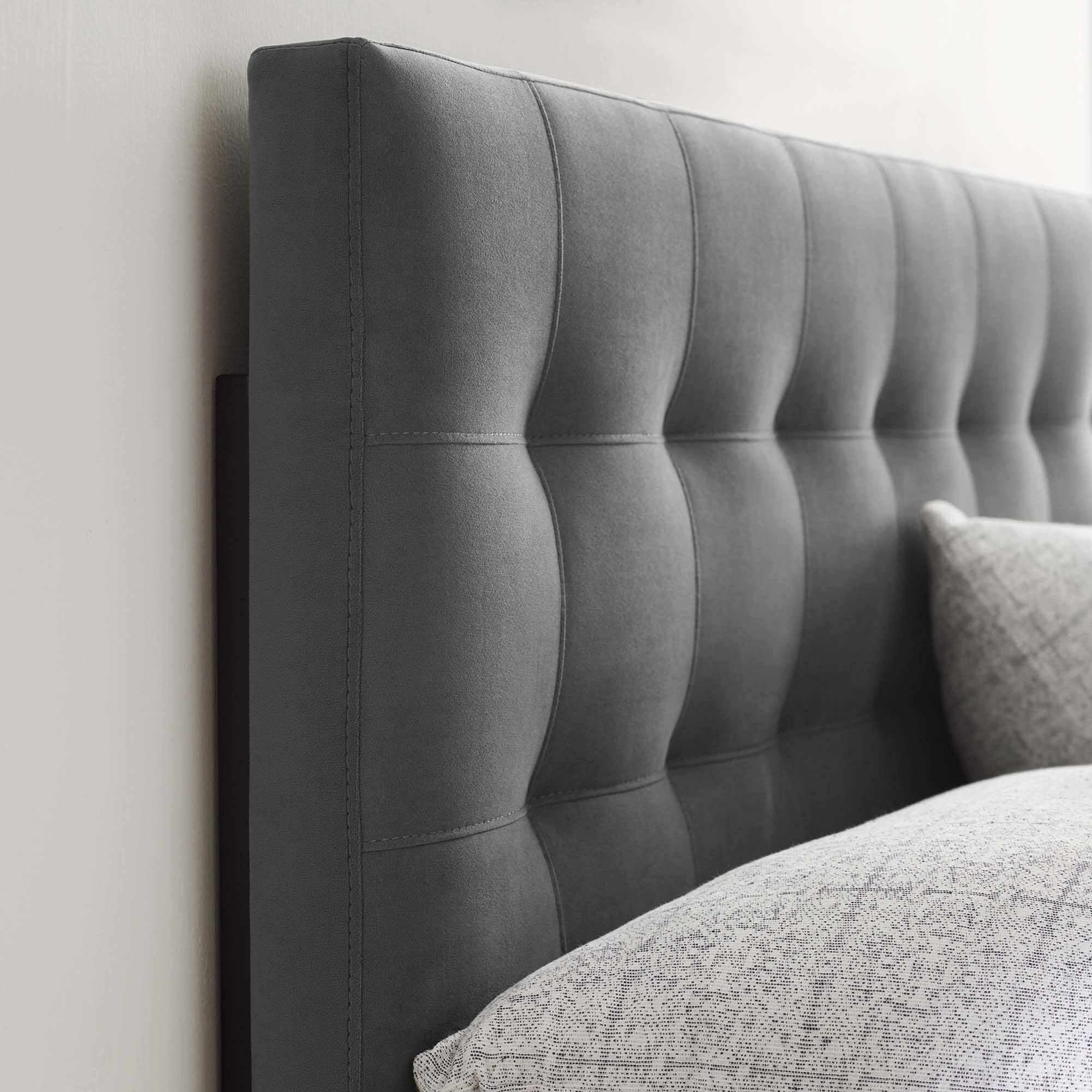 Alt View 4. Modway - Lily Biscuit Tufted Performance Velvet Queen Headboard by Modway - Gray.