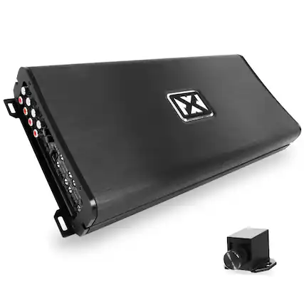 Front. NVX - VAD22008 v2 8-Channel Marine/Powersports Amplifier 2200W RMS Full-Range Class D 2-Ohm Stable Car Amp with Bass Knob.