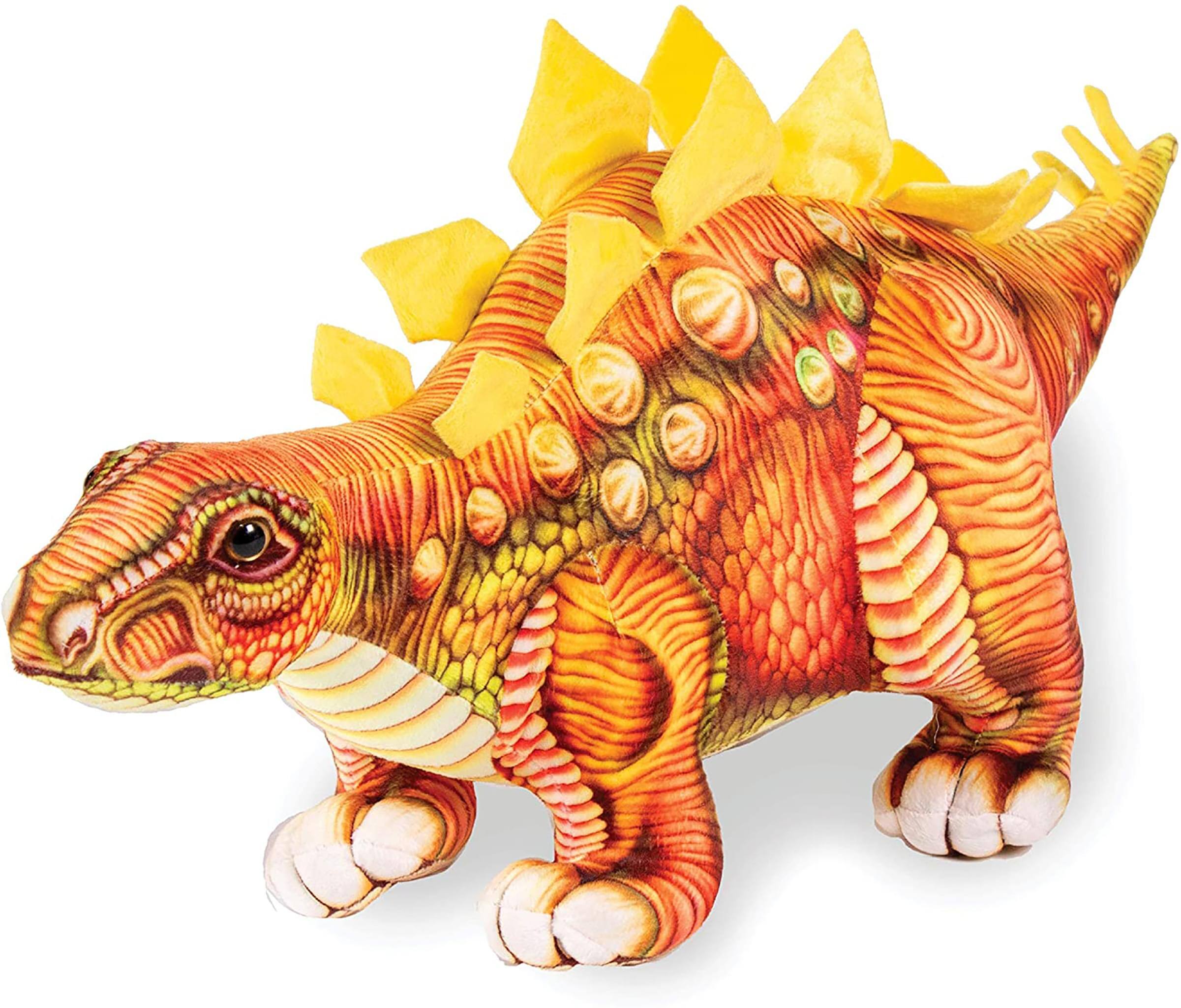 Front. Underwraps - Real Planet Stegosaurus Brown 15 Inch Realistic Soft Plush - Brown.