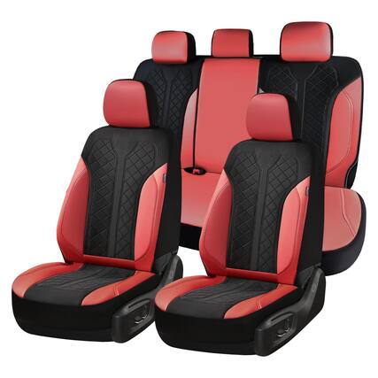 Front. VEGA AUTOMOTIVE - Front Seat Covers Automotive Leather Car Protectors Auto Spill proof Design Universal Fit For Suv Sedan Truck - 1 PACK.