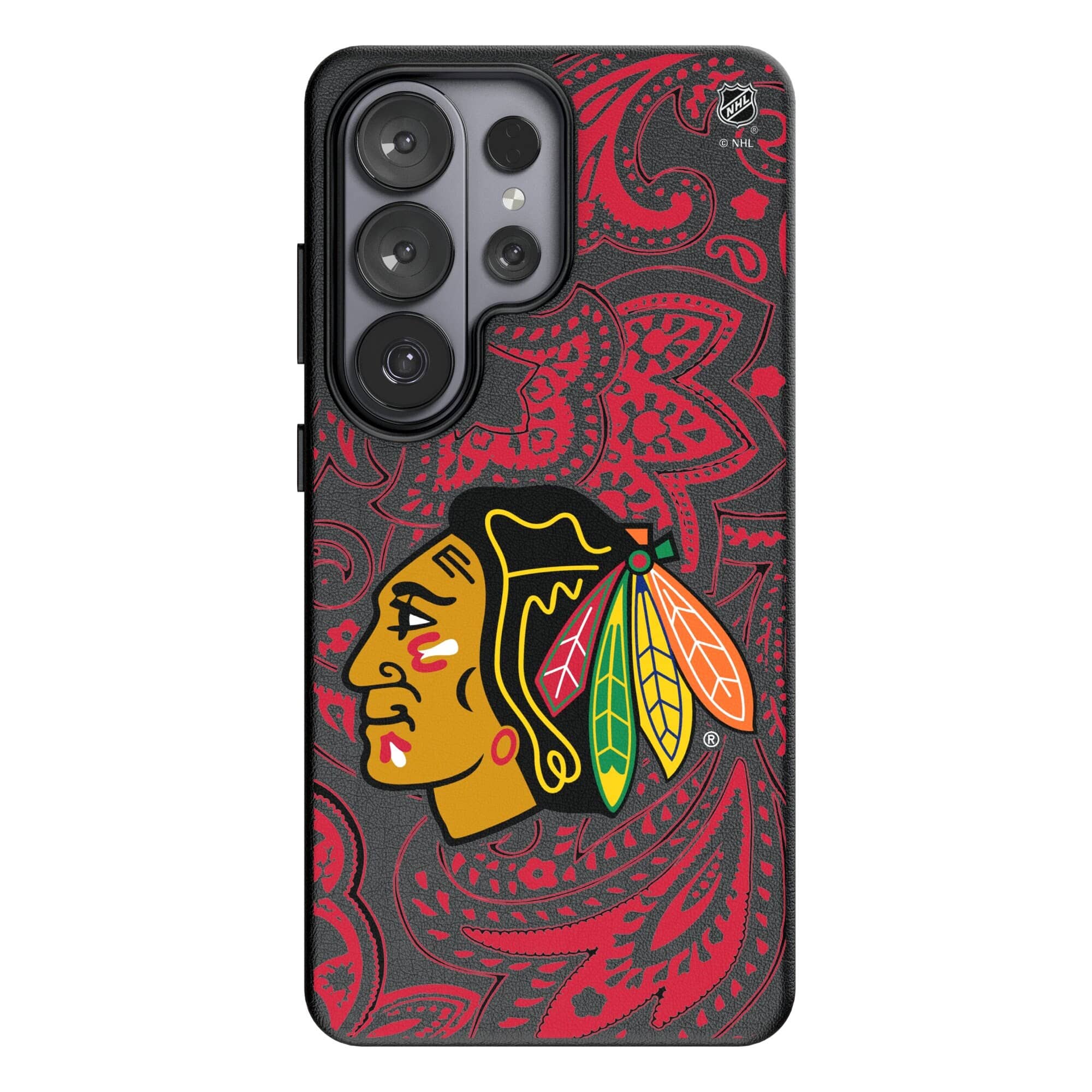 Keyscaper - NHL - Chicago Blackhawks Paisley Galaxy Magnetic Bump Case - S25 Plus - Black price history on PriceWatchPro