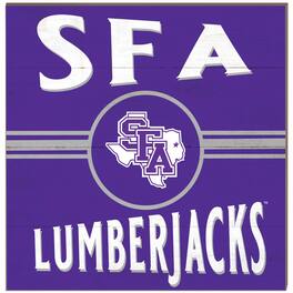 Jardine - Stephen F Austin Lumberjacks 10" x 10" Retro Team Sign - Purple