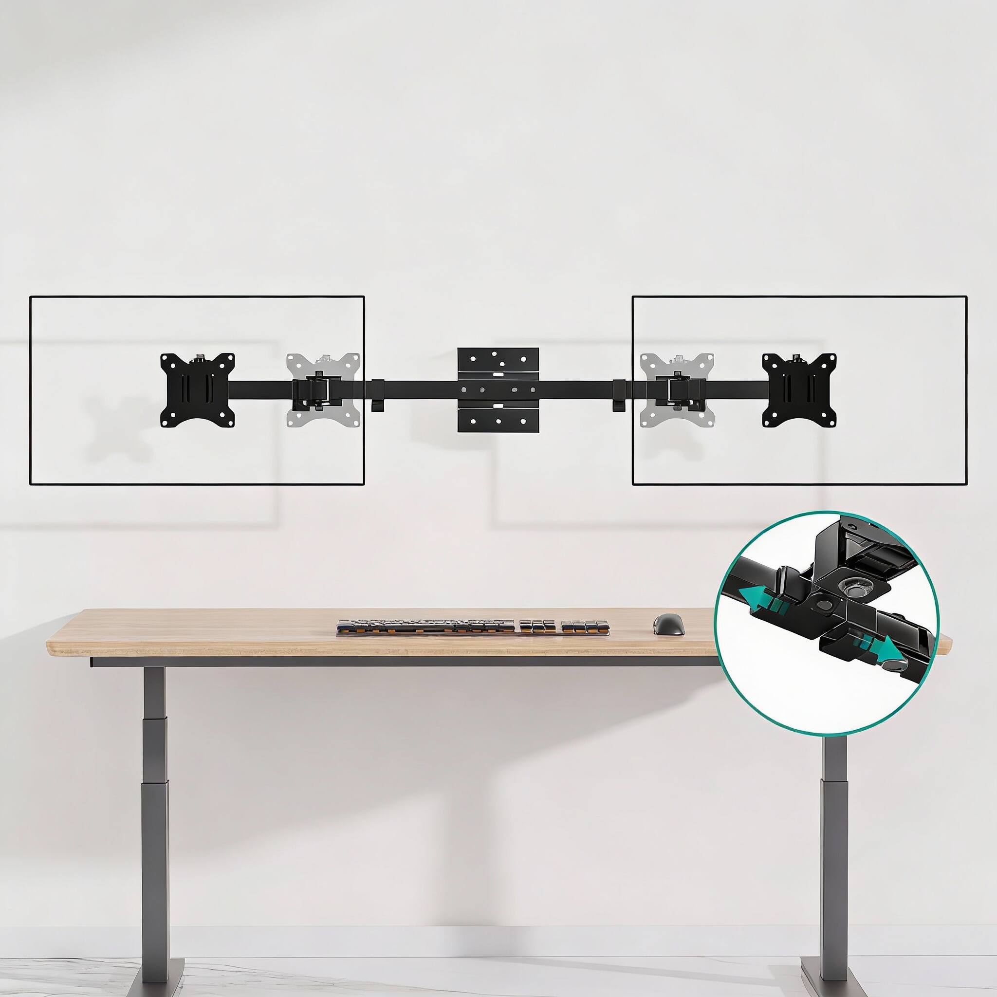 Alt View 2. Frangdom - Monitor Wall Mount Swivel Tilt VESA - BLACK 17-38"inch Vertical 22lbs.