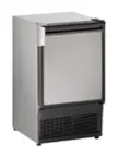Angle. U-Line - 15" 25-lb Crescent Ice Maker - Stainless Steel.