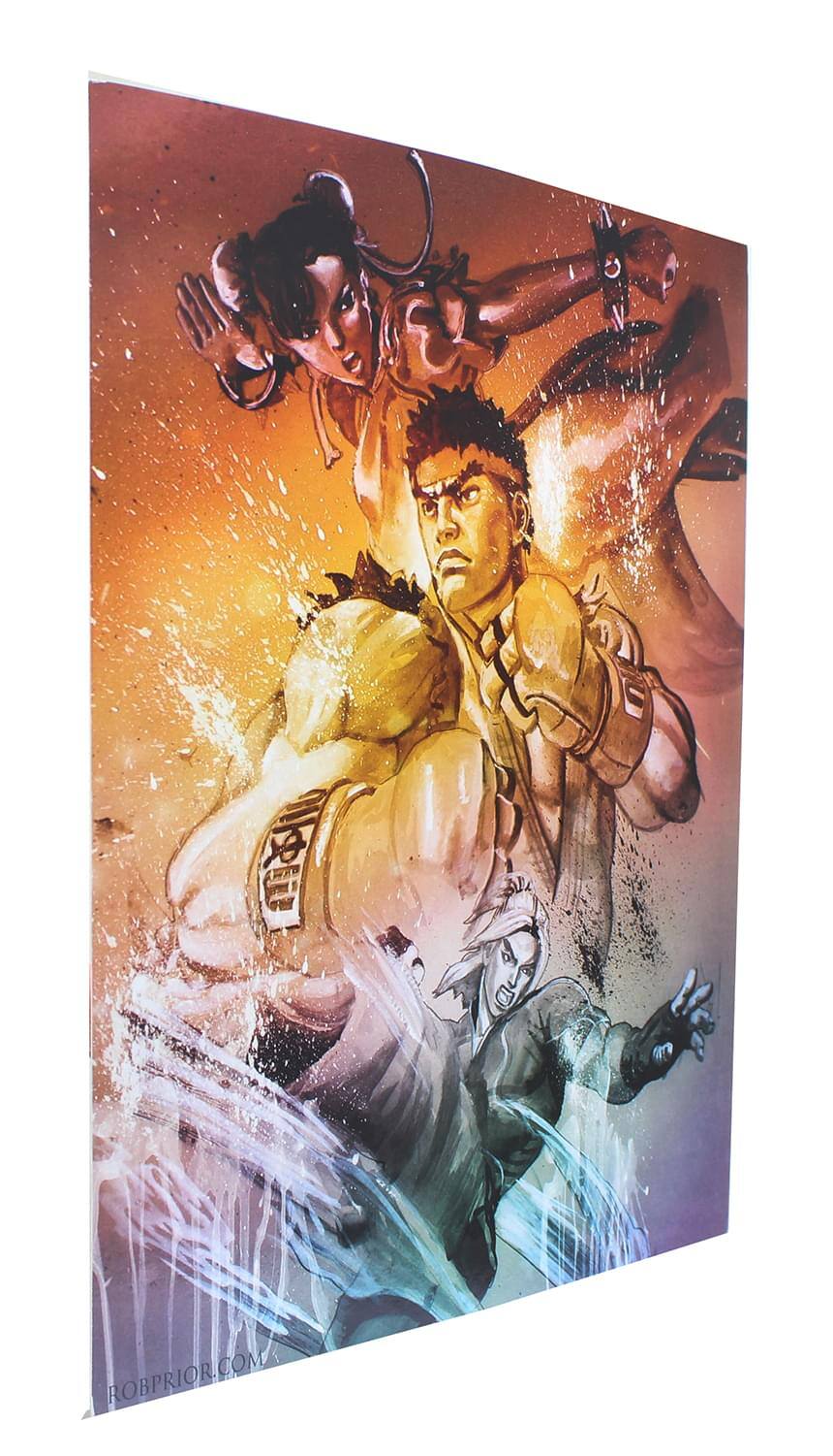 Alt View 1. Toynk - Street Fighter V Versus Limited Edition 8x10 Inch Art Print by Rob Prior - Orange.