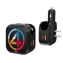 Keyscaper - Marvel Badge 2 in 1 USB A/C Charger - Fantastic Four 1