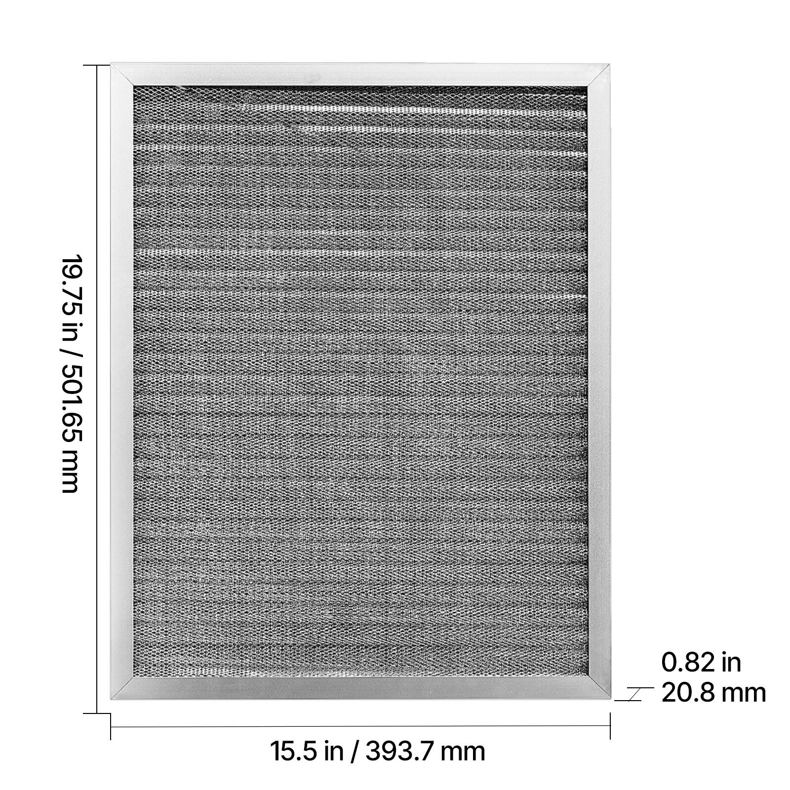 19.75 in / 501.65 mm  
15.5 in / 393.7 mm  
0.82 in / 20.8 mm