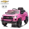 Winado - Licensed Chevrolet Colorado Electric Car for Kids, 12V Ride on Toys for Toddlers w/ Remote Control, Battery Powered Car - Pink
