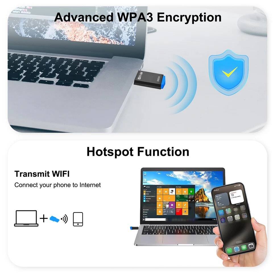 Advanced WPA3 Encryption

Hotspot Function

Transmit WIFI
Connect your phone to Internet