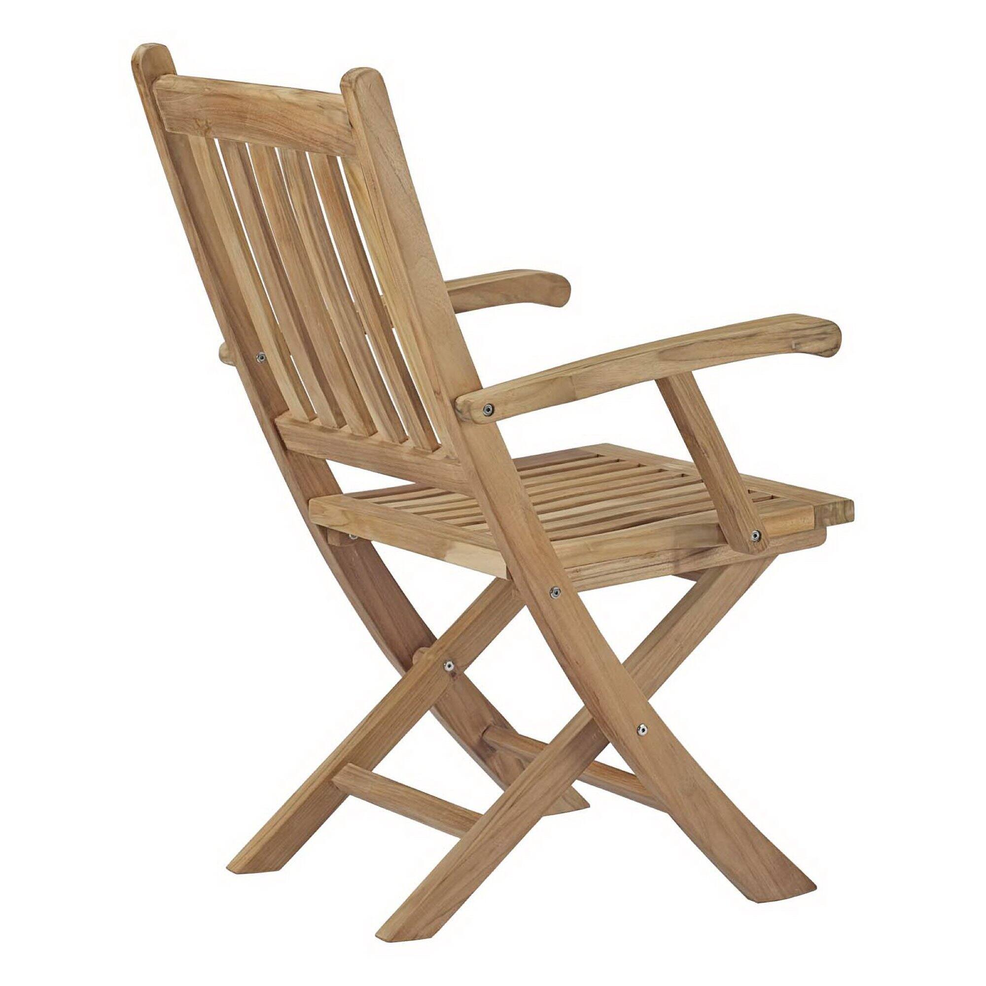 Back. Modway - Marina Outdoor Patio Teak Folding Chair by Modway - Natural.