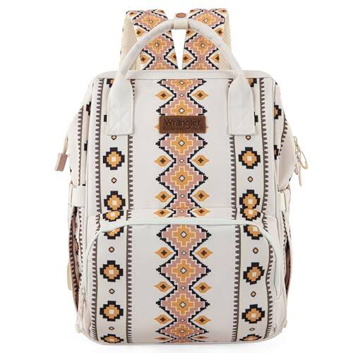 Front. Vulpecula Spade - Wrangler Diaper Bag Backpack Aztec Travel Backpack Purses Western Multi-Function Baby Bags for Mom with Waterproof - *Tan.