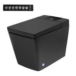Boyel Living - Smart Toilet Flagship Model Heated Seat Multi Wash Radar Sensor Auto Flush Remote Control - Black