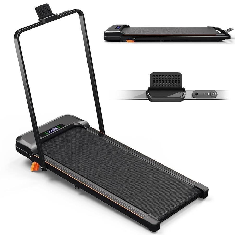 Kerdom Rug KERDOM 4 in 1 Climbing Treadmill with Handrail Handle Bar & Phone ...