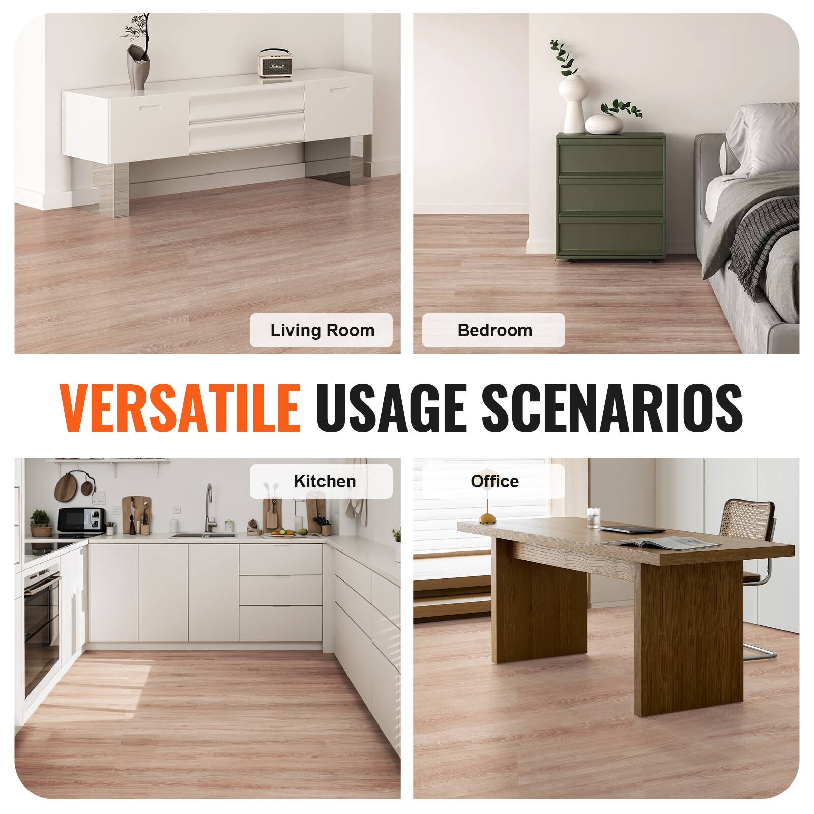 Living Room, Bedroom, Kitchen, Office, Versatile Usage Scenarios
