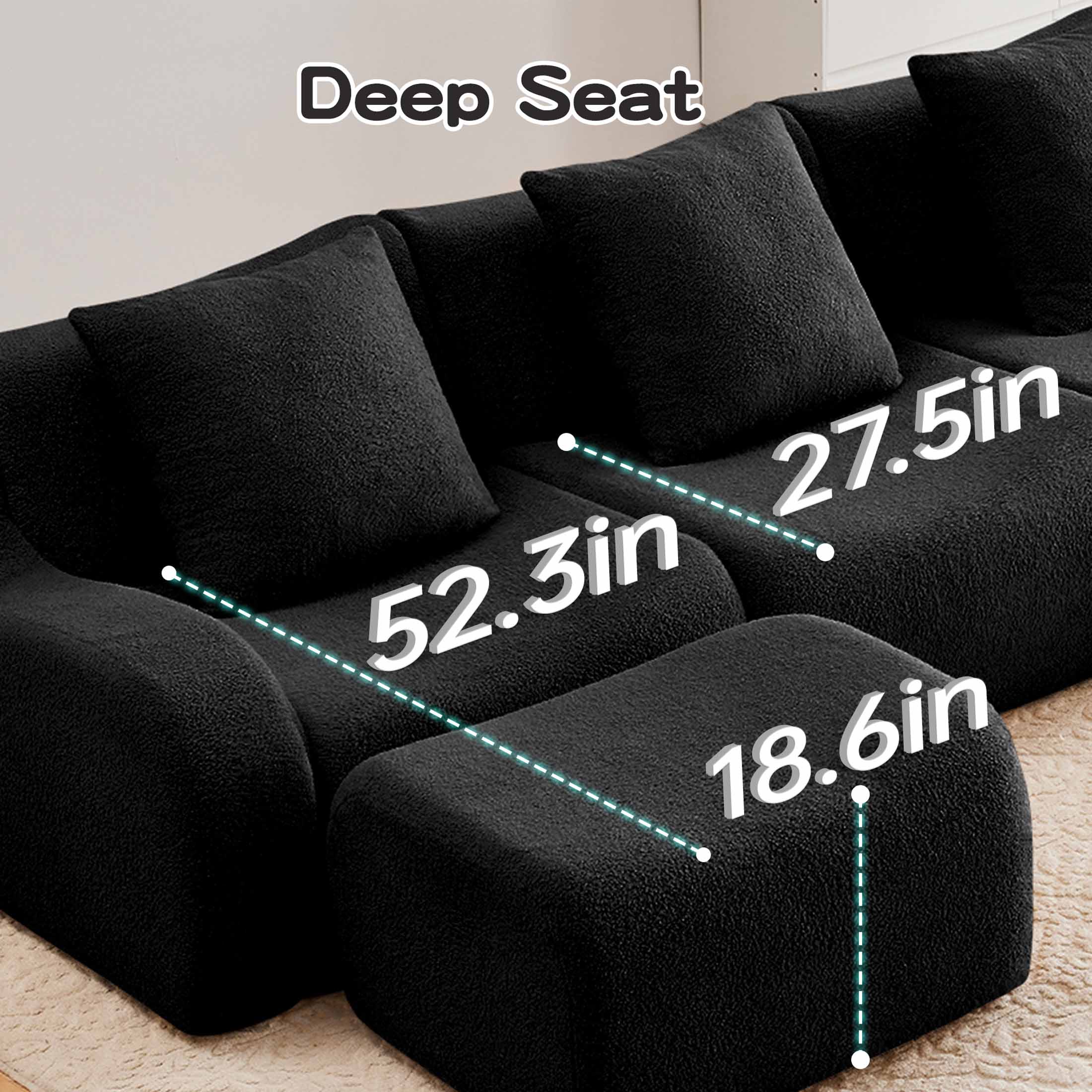 Deep Seat  
52.3in  
27.5in  
18.6in