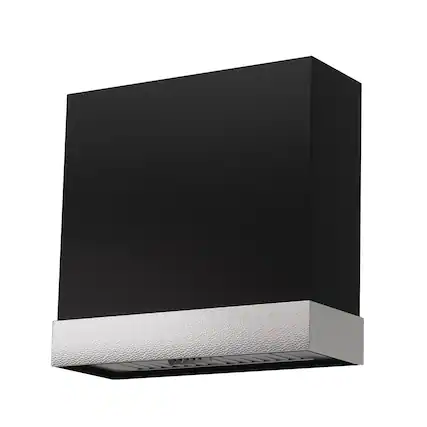 Front. Akicon - Akicon 30 in. Stainless Steel Ducted Wall Mount Range Hood with 600 CFM Vent Motor, 3 Speed, in Black with Nickel - Black with Nickel.