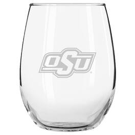 The Memory Company - Oklahoma State Cowboys 15oz. Etched Stemless Glass Tumbler - Multicolor