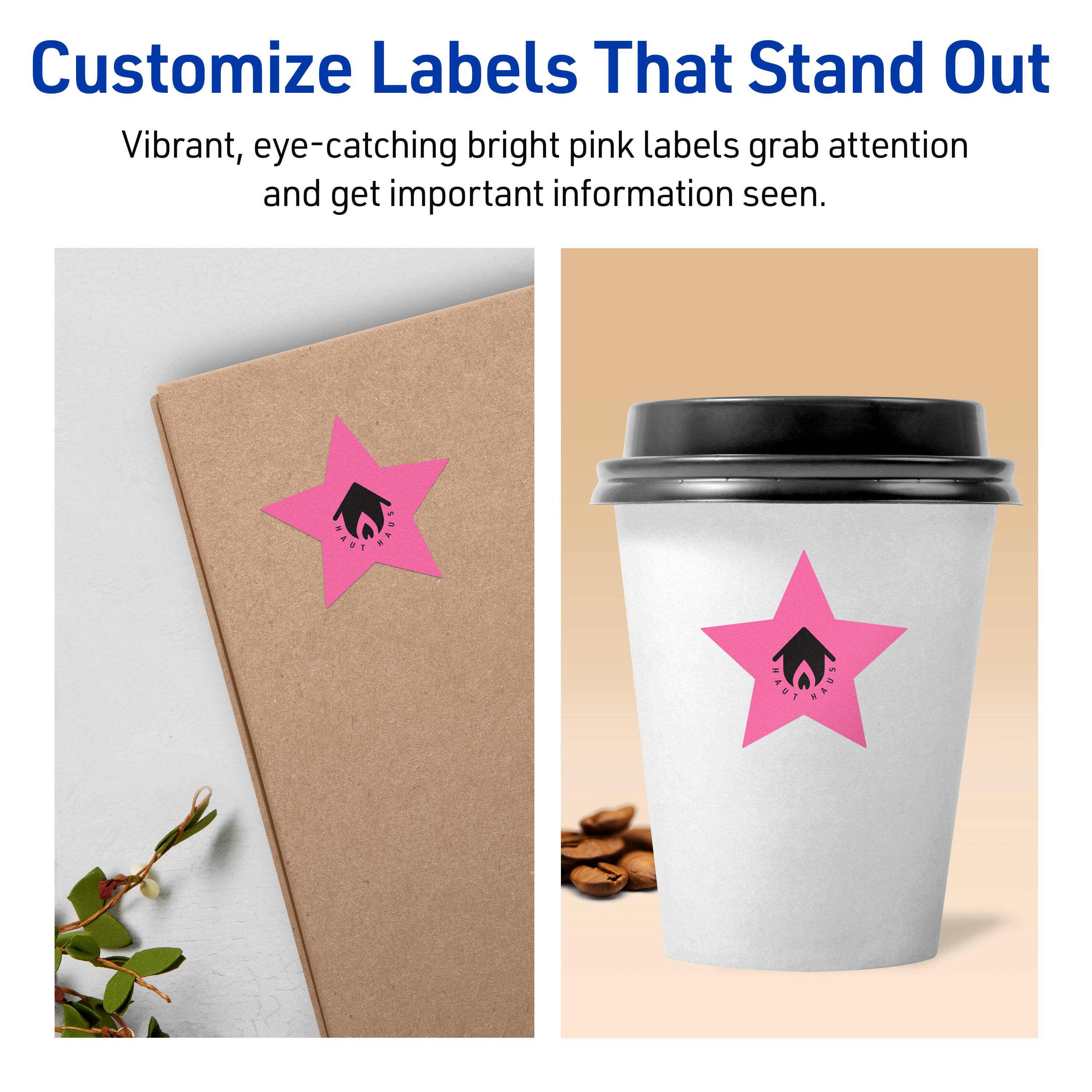 Customize Labels That Stand Out

Vibrant, eye-catching bright pink labels grab attention and get important information seen.