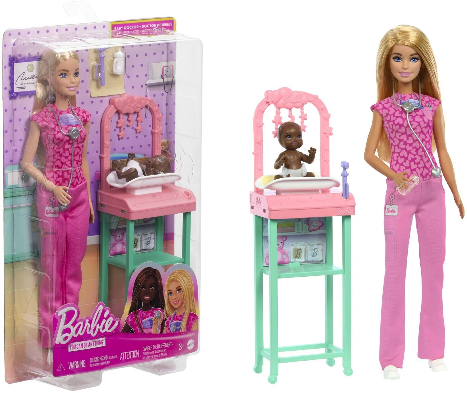 Mattel - Barbie Baby Doctor, Blonde - COLLECTIBLES - Multicolor